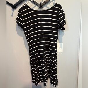 Black and White Striped Dress